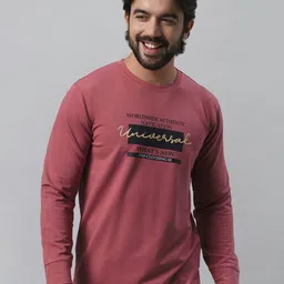 BE POSITIVE Men Typography Printed Round Neck T-shirt-picture-31