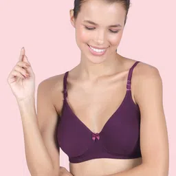 HERE&NOW Women Pack of 1 Purple Non Padded Non Wired Bra-picture-25