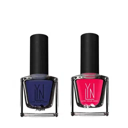 LYN LIVE YOUR NOW Set Of 2 Long-Wearing Nail Polish - 8ml Each - Femme Fatal-Wishful Blue-40