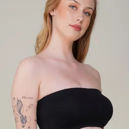 TOMKOT Bandeau Bra Full Coverage Lightly Padded image 3