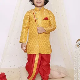 KID1 Boys Self-Design Sherwani With Dhoti Pants-picture-16