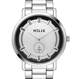 Helix Men Brass Dial & Stainless Steel Bracelet Style Straps Analogue Watch TW053HG06-15