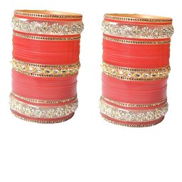 Trishla crafts Set Of 2 Stone-Studded Kada Bangles-image-23
