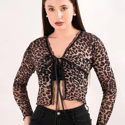 clobug Animal Print Net Crop Top-picture-29