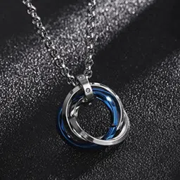 PASU FASHION Unisex Stainless Steel Circular Shaped Pendant With Chain-picture-29