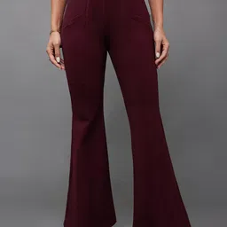 Miss Chase Women Loose Fit High-Rise Trousers-picture-40