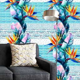 ArtzFolio Printed UV-Resistant Anti-Bacterial Watercolor Floral Leaves Peel & Stick Wallpaper-image-73