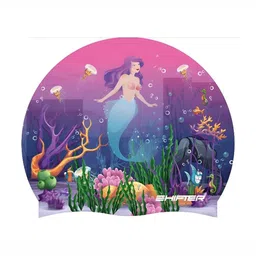 SHIFTER Mermaid Printed Silicone Stretchable Swimming Cap-29
