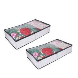 prettykrafts Grey 2 Pieces Reusable Multi-Utility Organisers-3