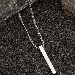 French Accent Men Silver-Plated Chain-17
