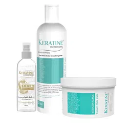 KERATINE PROFESSIONAL Set Of 3 Smoothing Hair Shampoo With Serum & Mask Combo-52