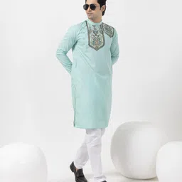 DEVOILER Ethnic Motifs Printed Mandarin Collar Straight Kurta-picture-49