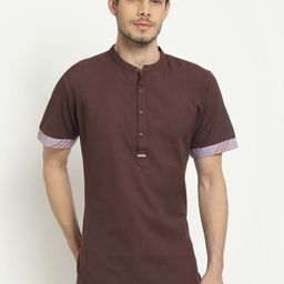 Ekmatra Mandarin Collar Pure Cotton Short Kurta-image-65