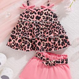 LULU & SKY Girls Animal Printed Shoulder Straps Top With Shorts & Headband-image-35
