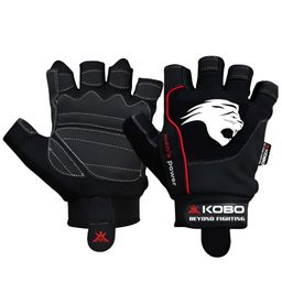 KOBO Unisex Adjustable Strap Soft Padded Sports Gloves-image-96