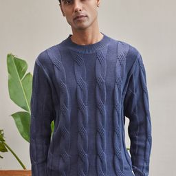 Mr Bowerbird Men Cable Knit Pullover-image-37