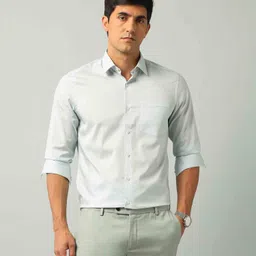 Arrow Men Classic Slim Fit Spread Collar Geometric Printed Cotton Formal Shirt-picture-21