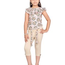 BAESD Girls Printed Top with Capris-image-96