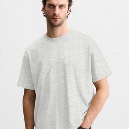 EXILION Self Design Round Neck Drop-Shoulder Sleeves Casual T-Shirt-image-101