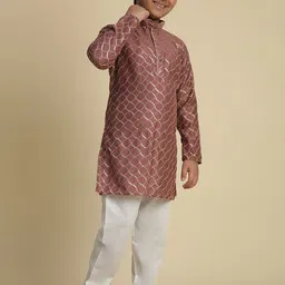 Pro-Ethic STYLE DEVELOPER Boys Embroidered Regular Kurta with Pyjamas image 3