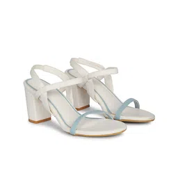 Mast & Harbour Colourblocked Block Sandals with Bows-20