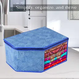Kuber Industries Blue Set of 3 Regular Multi-Utility Organisers image 3