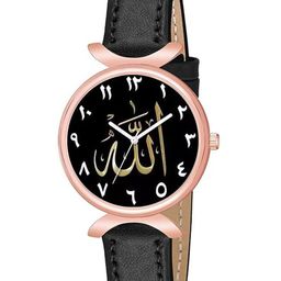 CSAMON Women Printed Dial & Textured Straps Analogue Watch C37RG Islamic NUM07 BLK L W-image-95