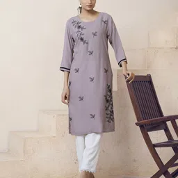 KALINI Women Ethnic Motifs Embroidered Thread Work Kurta-19