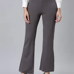 Go Colors Women Relaxed Flared High-Rise Trousers-image-79