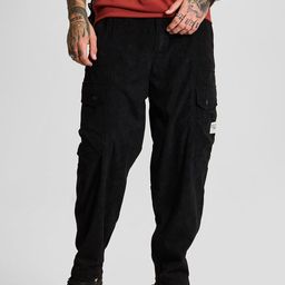 Snitch Men Black Relaxed Fit Cargo Pants-image-75