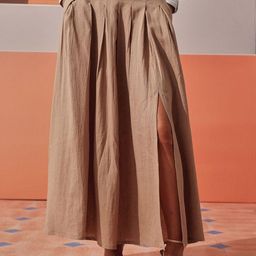 Sage by Mala High-Rise Pleated MaxiSkirt-image-99