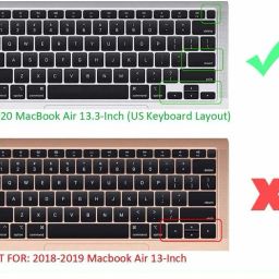 RAYA Keyboard Cover for MacBook Air 13 with Touch ID M1 {A2337 / A2179} 2020 Apple MacBook Air Keyboard Skin image 2