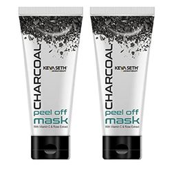 KEYA SETH Set Of 2 Charcoal Peel Off Mask For Blackhead & Dead Skin Removal - 50 ml Each-14