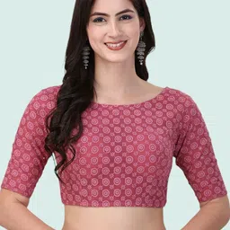 Moda Rapido Embroidered Cotton Saree Blouse-picture-34