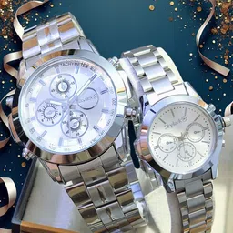 Skylark Unisex Dial & Stainless Steel Bracelet Style Straps Analogue Multi Function Watch image 4