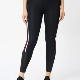 Lovable Sport Women Striped Slim-Fit Mid Rise Tights-image-45