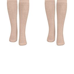 MUKHAKSH Boys 2 Pairs Beige Knee Length Winter Causal Socks-image-1