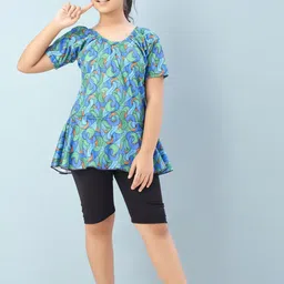 BAESD Girls Printed Swim Suit With Attached Shorts-image-38