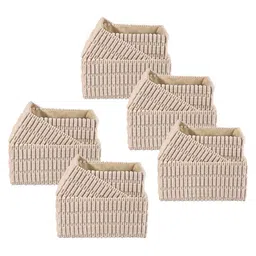 Kuber Industries Beige 15 Pieces Regular Drawer Organisers-42
