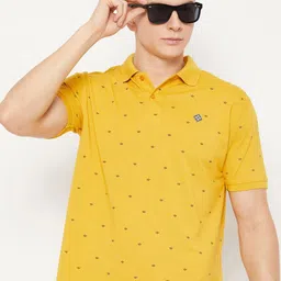 UBX Men Printed Polo Collar T-shirt-image-50