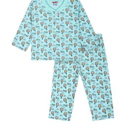 Unisex Kids Pure Cotton Full Sleeves Printed Night Suit, Sleepsuit for Kids-image-50