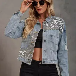 StyleCast Women Denim Jacket with Patchwork-image-48