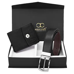 Amicraft Men Wallet & Belt Accessory Gift Set-image-20