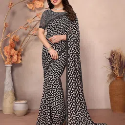 Moda Rapido Geometric Printed Embellished Saree-image-84