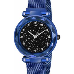 THE SHOPOHOLIC Women Stainless Steel Bracelet Style Straps Analogue Watch Blue-12-image-6