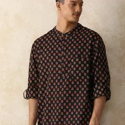 Moara Men Ethnic Motif Printed Cotton Long Kurta-picture-13