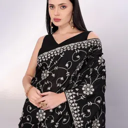 HERE&NOW Embellished Embroidered Saree-42