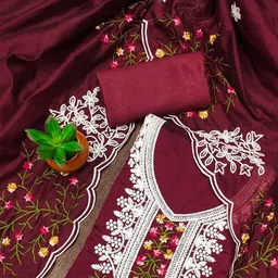 HERE&NOW Embroidered Unstitched Dress Material-picture-30