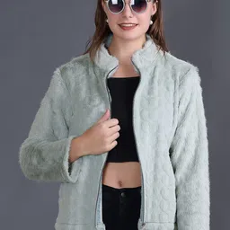 GODFREY Women Full Sleeved Fur Jacket-picture-22