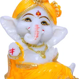 Aura Yellow Religious Idol Ganesh Showpiece-image-56